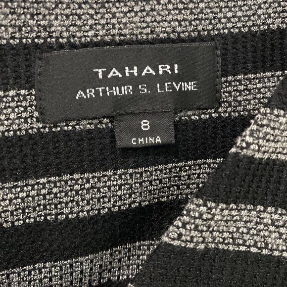 Tahari Dress size 8 black with‎ stripes - Picture 2 of 8